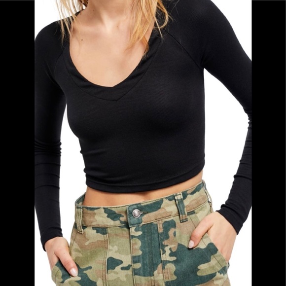 Free People Crop Top Size XL - Picture 2 of 6